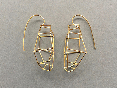 Unikate aus Metall : Ohrstecker „Drahtraum“