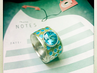 Ute Dippel - Schmuck : Retroring mit Stein