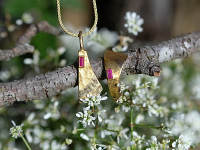 Hoch kreativ - Goldschmiedin Martina Hoch : Schmuckset - 18kt Gold